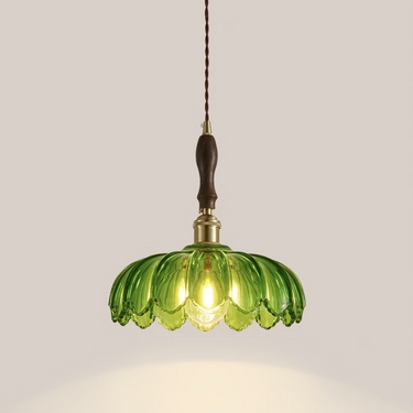 Forest Hand-Blown petal Glass Pendant Light