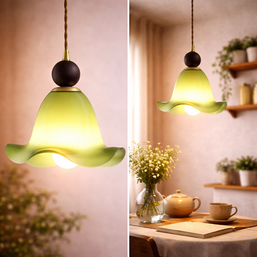 Forest  Hand-Blown Frosted Glass Pendant Light