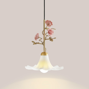 Forest Flower Hand-Blown Glass Pendant Light