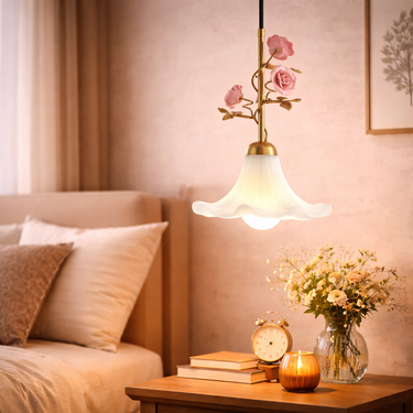 Forest Flower Hand-Blown Glass Pendant Light