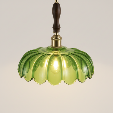 Forest Hand-Blown petal Glass Pendant Light