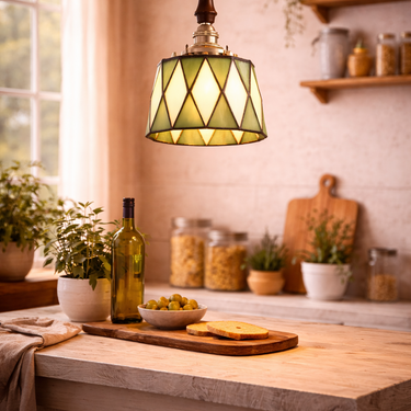 Forest Vintage Glass Pendant Light