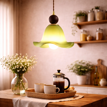 Forest  Hand-Blown Frosted Glass Pendant Light