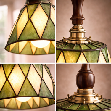Forest Vintage Glass Pendant Light