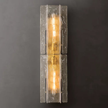 Lattice Smoke Glass Sconce 30"