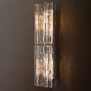 Lattice Smoke Glass Sconce 30"