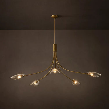 Shell Clear Glass Round Chandelier