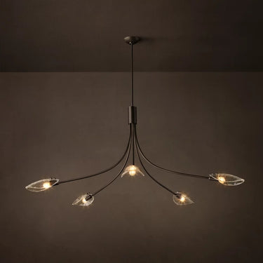 Shell Clear Glass Round Chandelier